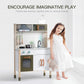 ROBUD Wooden Play Kitchen Set for Kids Toddlers, Pretend Toys Kitchen Gift for Girls Boys 27.6 x 11.6 x 40.6 inches