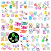 U-Zimikee 150 Pcs Luminous Mini Resin Animals Miniature Animals Figurines Tiny Little Animals Glow In Dark Small Animal Figures
