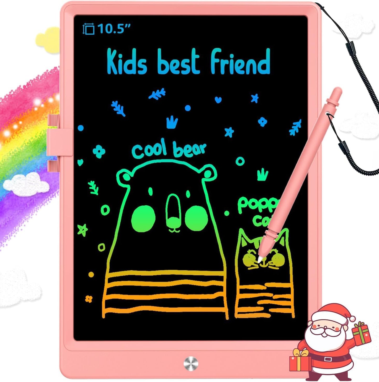Lcd Writing Tablet Doodle Board,10.5 Inch Colorful Electronic Drawing Pads,Travel Gifts For Kids Ages 3 4 5 6 7 8 Year Old Girls
