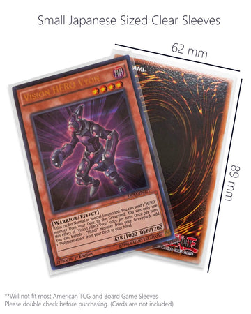 Titanshield (150 Sleeve/Clear) Small Japanese Sized Trading Card Sleeves Deck Protector For Yu-Gi-Oh, Cardfight!! Vanguard & Photocards