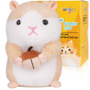Hamster Talking Pet Toy Repeat What You Say Robot Plush Stuffed Animal Interactive, Dancing And Shaking Robotic Recording Toy, A