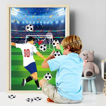 Hxezoc Pin The Soccer Ball On The Goal With 36 Pcs Soccer Ball Stickers Large Soccer Party Games Poster For Kids Soccer Birthday Party Classroom Carnival Party Supplies