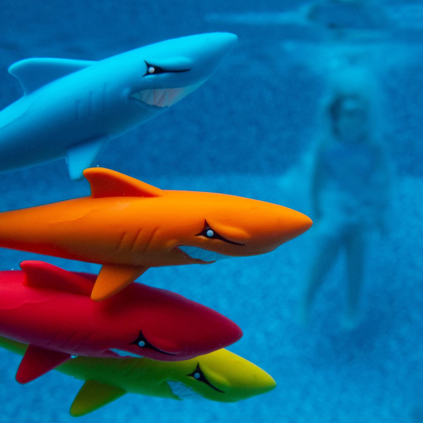 Prime Time Toys 7-Pack Sharkpedo Diving Masters Underwater Gliders - Pool Diving Toy - Colors May Vary