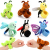 Gemscream Stuffed Animal Slap Bracelets, 8 Inch Plush Wristbands in Vibrant Colors, Cute Birthday Gifts for Kids