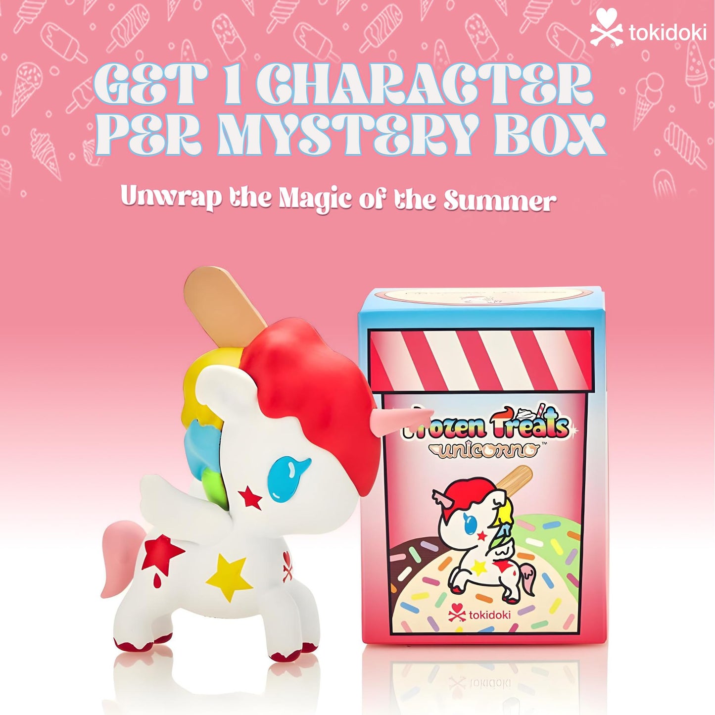 Tokidoki - Frozen Treats Unicorno Blind Box - Collectible Mystery Figure - Cute Miniatures - Surprise Gift for Kids & Collectors