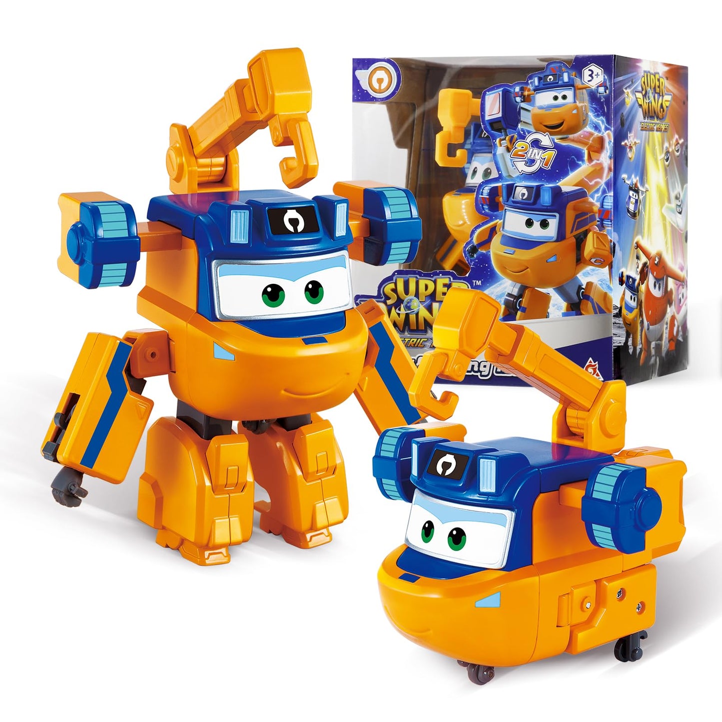 Super Wings Transformer Toys - 5-in-1 Marty Airplane Rescue Bots - Orange - Action Figures for Kids Ages 3-7 - Model YW780234