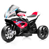 Kiddokidz Licensed BMW Kids Motorcycle - 12V Motorcycle Ride On Toy for Kids Ages 3-5 Years  3-Wheel Electric Motorcycle with Reverse  Headlight  Horn  Music(Red)