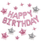 Canrevel Happy Birthday Banner 13Pcs 16 Inch Mylar Foil Letters With 12Pcs Star Balloons Birthday Party Decorations For Kids And