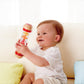 Hape Beaded Raindrops | Mini Wooden Musical Toddler Instrument, Shake & Rattle Rainmaker Toy, Red, L: 2, W: 2, H: 7.9 Inch