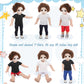 Litherr S 8 Pcs 18 Inch Boy Doll T Shirt Clothes Sublimation 18 Doll Outfits Accessories Classical Tee Shirts Fit 18 Inches Doll White and Black for Doll Decoration DIY Pretend Play
