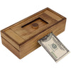 Blovec Wooden Cash Puzzle Box with Secret Compartments, Surprise Holder Money Puzzle Boxes Challenging Puzzle Brain Teasers for 