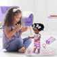 ZQDOLL 14.5 inch Black Doll and Black Baby Doll Clothes and Accessories Set, African Baby Doll with 2 Sets Clothes Shoes Backpac