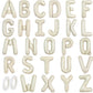 TONIFUL 16 Inch Cream White Letter A-Z Balloons,Custom Phrase Mylar Foil Alphabet Letter DIY Personalized Phrase Banner for Birt