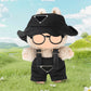 Clothes for Labubu(NO Doll) - Hat & Overalls Set for Labubu for LABUBU 17CM Dolls  Handcrafted Crochet Clothes Set  enhanced Fashion Cute Outfit for Dress Up  Play & Collector Display (Black)