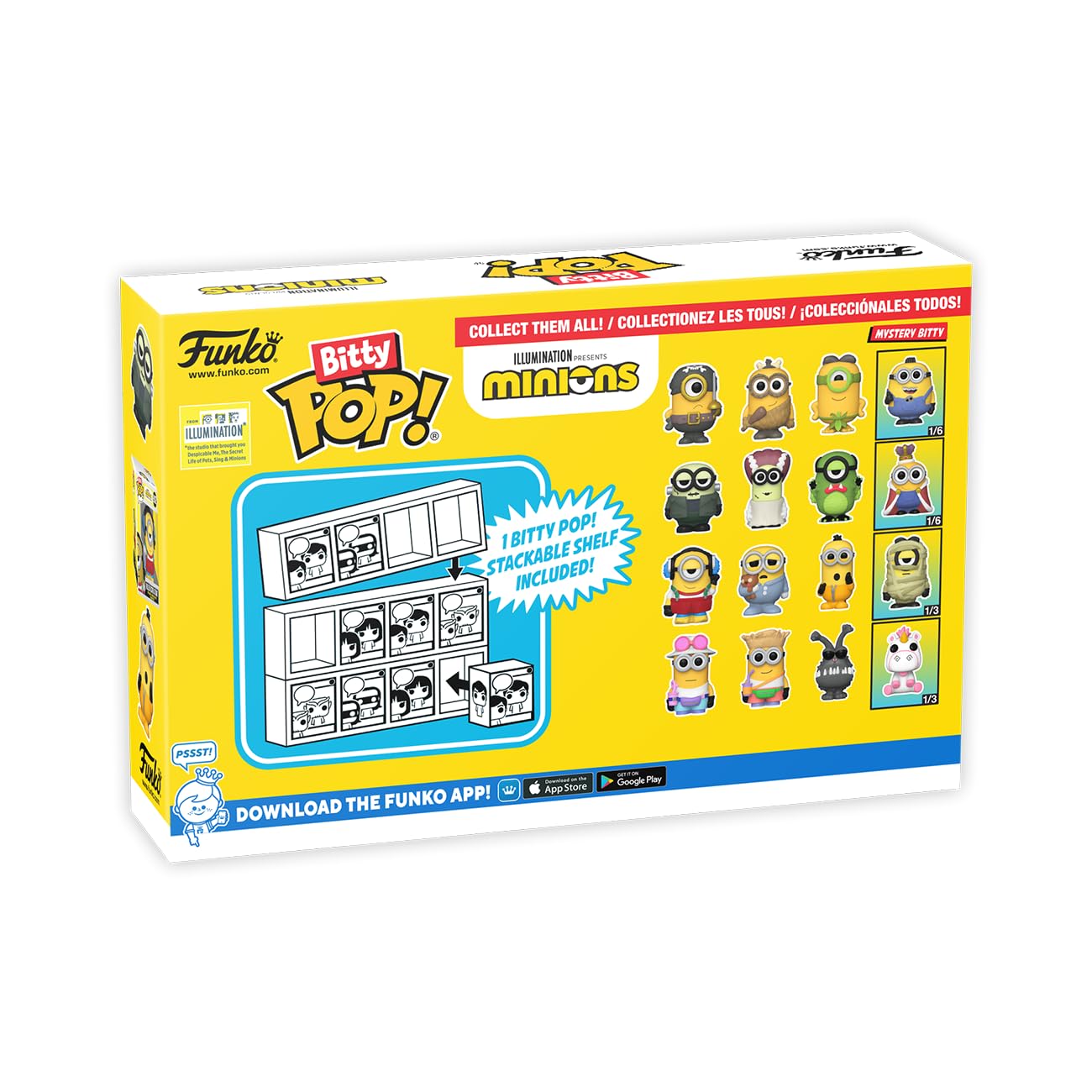 Funko Bitty Pop!: Minions Mini Collectible Toys 4-Pack - Tourist Dave, Tourist Jerry, Kyle, & Mystery Chase Figure (Styles May V