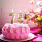 Gold 75th & 57th Birthday Candles,Gold Number 75 57 Cake Topper for Birthday Decorations Party Decoration