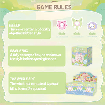 Lucky Emma Rua Rua Zoo Tuan Tuan Series Blind Box 6Pcs Blind Bag Collection Toys Desktop Cute Blind Box Figures For Birthday Gif