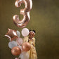 Rose Gold Number 3 Balloon 40 Inch, 3 Balloon Number, 3Rd Birthday Decorations, Rose Gold Party Supplies For Boys Girls