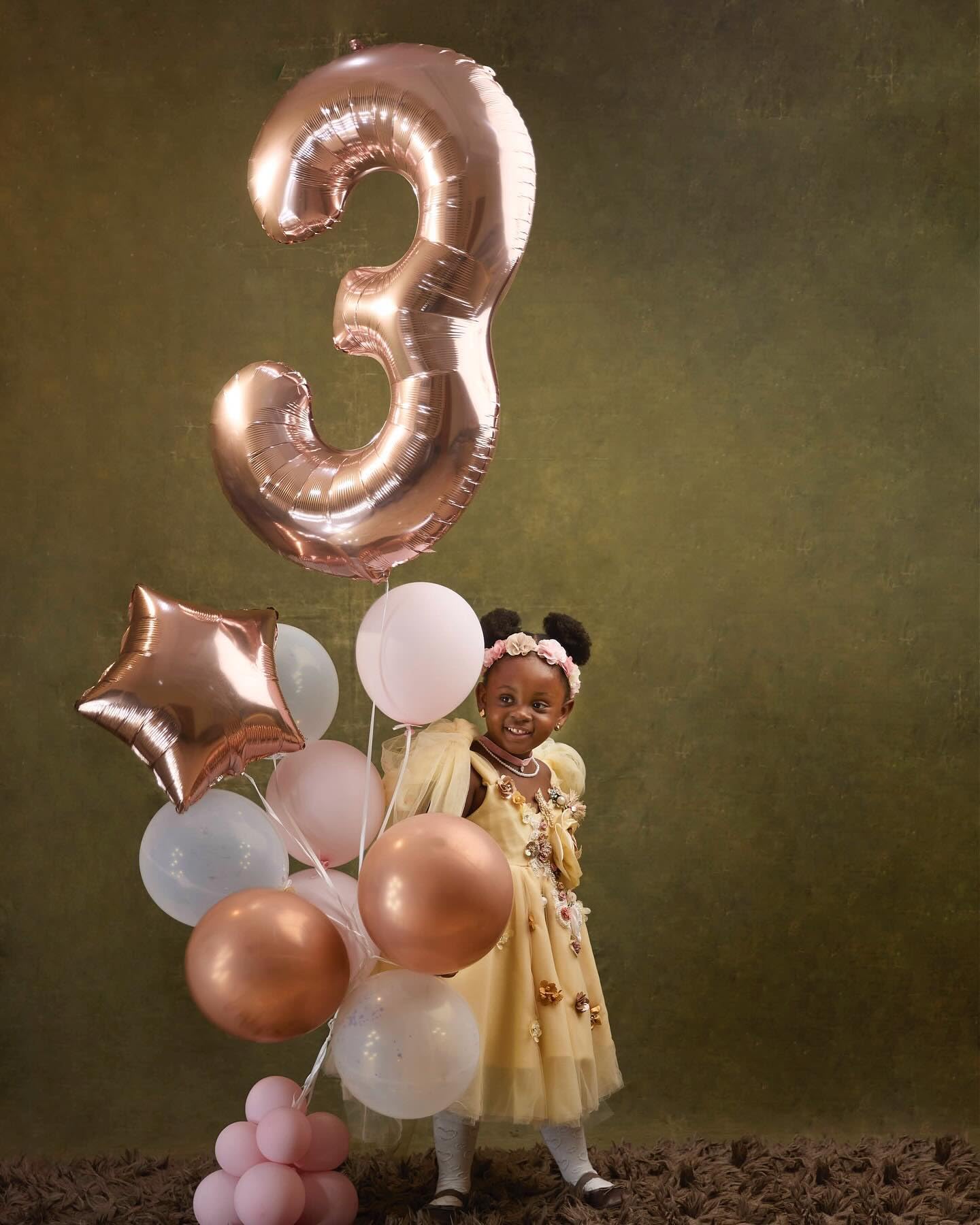 Rose Gold Number 3 Balloon 40 Inch, 3 Balloon Number, 3Rd Birthday Decorations, Rose Gold Party Supplies For Boys Girls