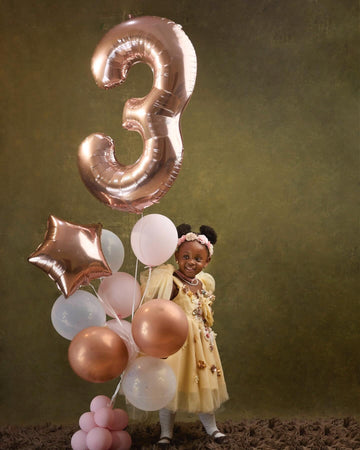 Rose Gold 3 Balloon, Number Balloons 40 Inch, 3Rd Birthday Decorations For Kids Girls Boys, Men Women Party Supplies For Party D