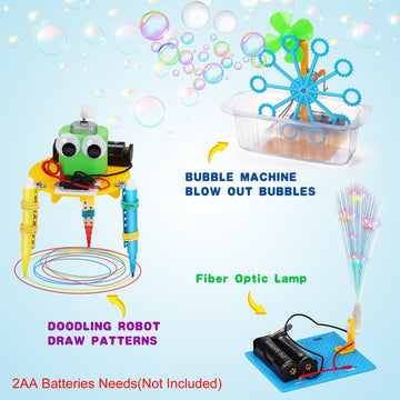 Stem Robotics Kit 6 Set Science Experiments Project Activities For Kids 6-8 8-12 Engineering Building Toy Electronic Motor Robot Craft For Boy 5 6 7 8 9 10 12+ Year Old Girl Gift Summer Outdoor Toy