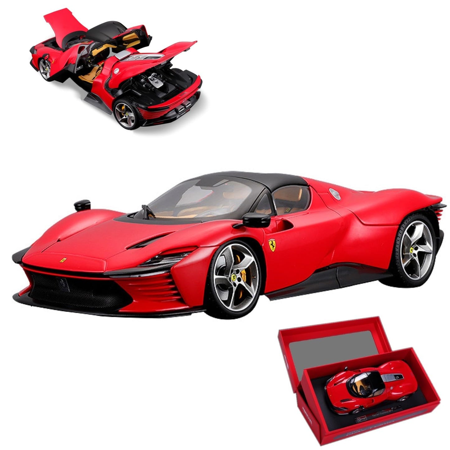 HTLNUZD 1/18 SP3 Supercars Model Car for Ferrari DaytonaSP3 Alloy Diecast Cars Model Display Box Version Collection
