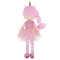 June Garden 16'' Unicorn Doll Anya - Pink Hair Plush Rag Doll for Toddler Girls - Soft Companion Gift for 2+ Years - Pink Dress