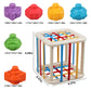 Baby Sensory Shape Sorter Blocks Toy, Activity Cube Bins, Montessori Educational Learning Fine Motor Skills Toys for Babies Todd