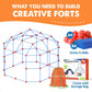 Tiny Land Fort Building Kit Creative Fort Indoor Outdoor For 5,6,7,8 Years Old Boys And Girls Stem Building Toys With Storage Ba