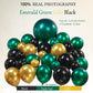 Emerald Green And Gold Black Balloon Garland Arch Kit Luxury Customized Double Stuffed Dark Green Teal With Starburst Balloons F