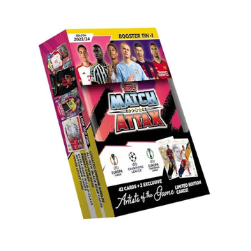 Topps Match Attax 23/24 - Booster Tin (Random Tin) - Contains 42 Match Attax Cards Plus 2 Exclusive Artists Of The Game Limited 