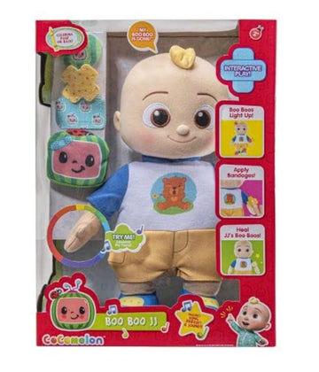 Cocomelon Official Musical Doll Collection, Soft Plush Body, Jj + Cody Sing Along Friends (Boo Boo Jj Deluxe Plush)