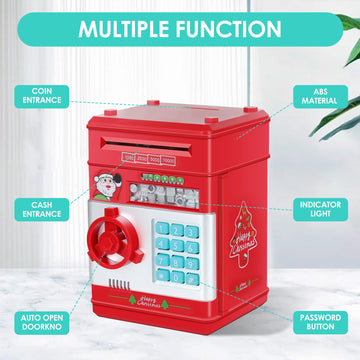 Foyucool Piggy Bank For Kids, Cash Coin Can Atm Bank With Music, Electronic Coin Money Bank Gifts Toy For Kids Boys Girls, Chris