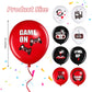 Aoriher Video Game Party Birthday Balloons Set Gaming Black Latex Theme Balloons Decorations For Teens Player Birthday Party Supplies, 36 Pieces(Red, Black, White)