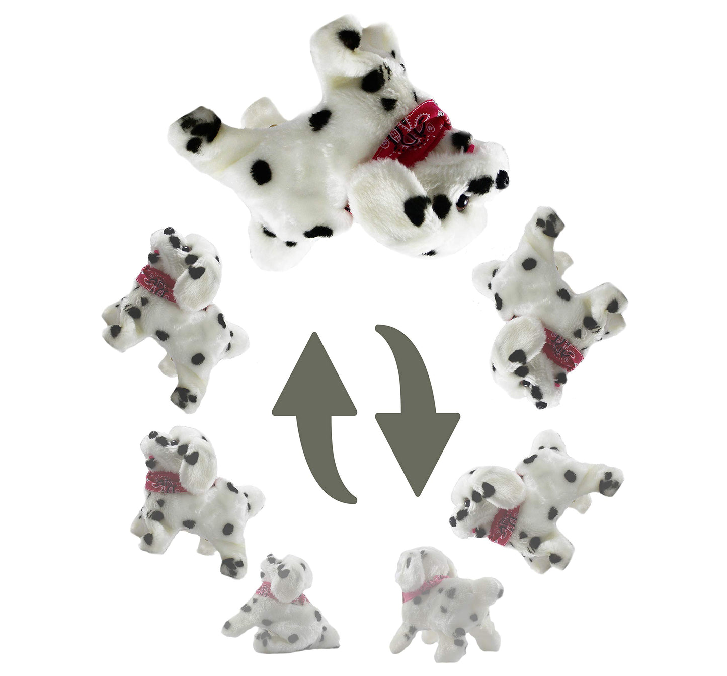 Haktoys Flip Over Puppy Battery Powered Dog Somersaults Walks Sits Barks For Animal And Pet Loving Toddlers & Kids