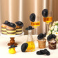 Sotiff Mini Western Cowboy Cowgirl Hat Small Disco Hat Cute Miniature Cap For Party Drinks Cupcake Toppers(Black)