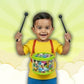 Wishluck Kids Musical Drum Toy With Drum Sticks | Colourful Cartoon Printed Rhythm Drum For Toddlers | Fun Music Learning Toy Fo