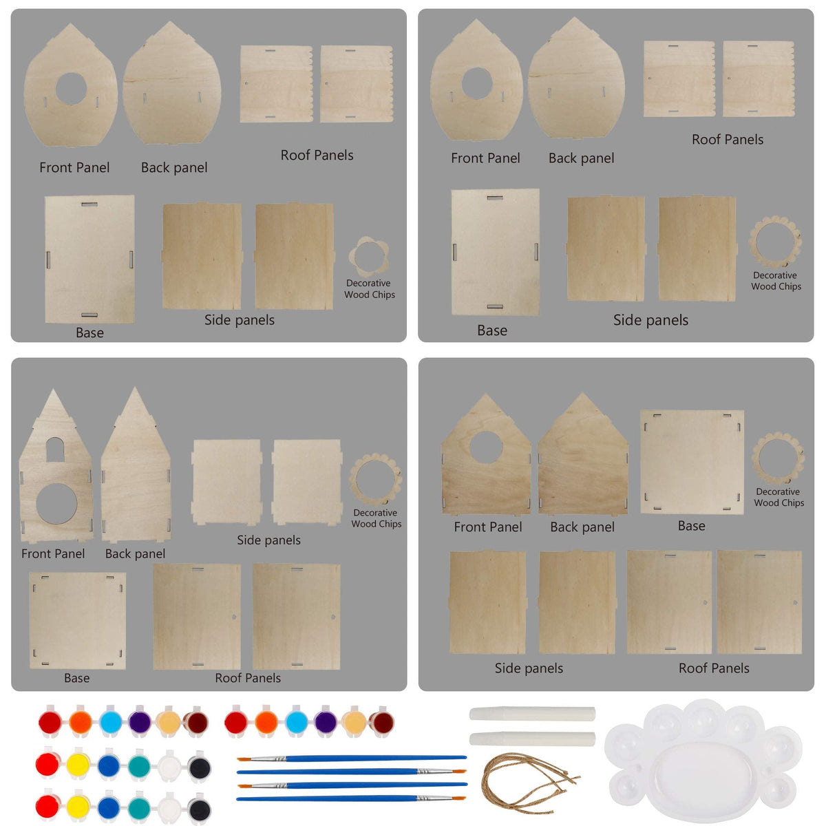 Wood Bird Do It Yourself House Puzzle
