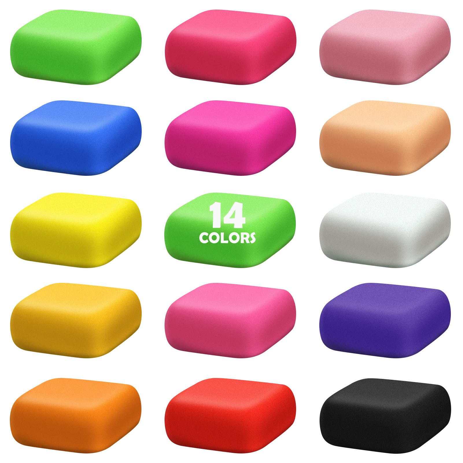 Air Dry Clay 14 Colors, Modeling Clay for Kids, DIY Molding Magic Clay, Gift for Kids Boys Girls