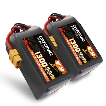 Ovonic 130C 6S 1300Mah Lipo Battery 22.2V Pack With Xt60 Plug For Fpv Racing(2Pcs)