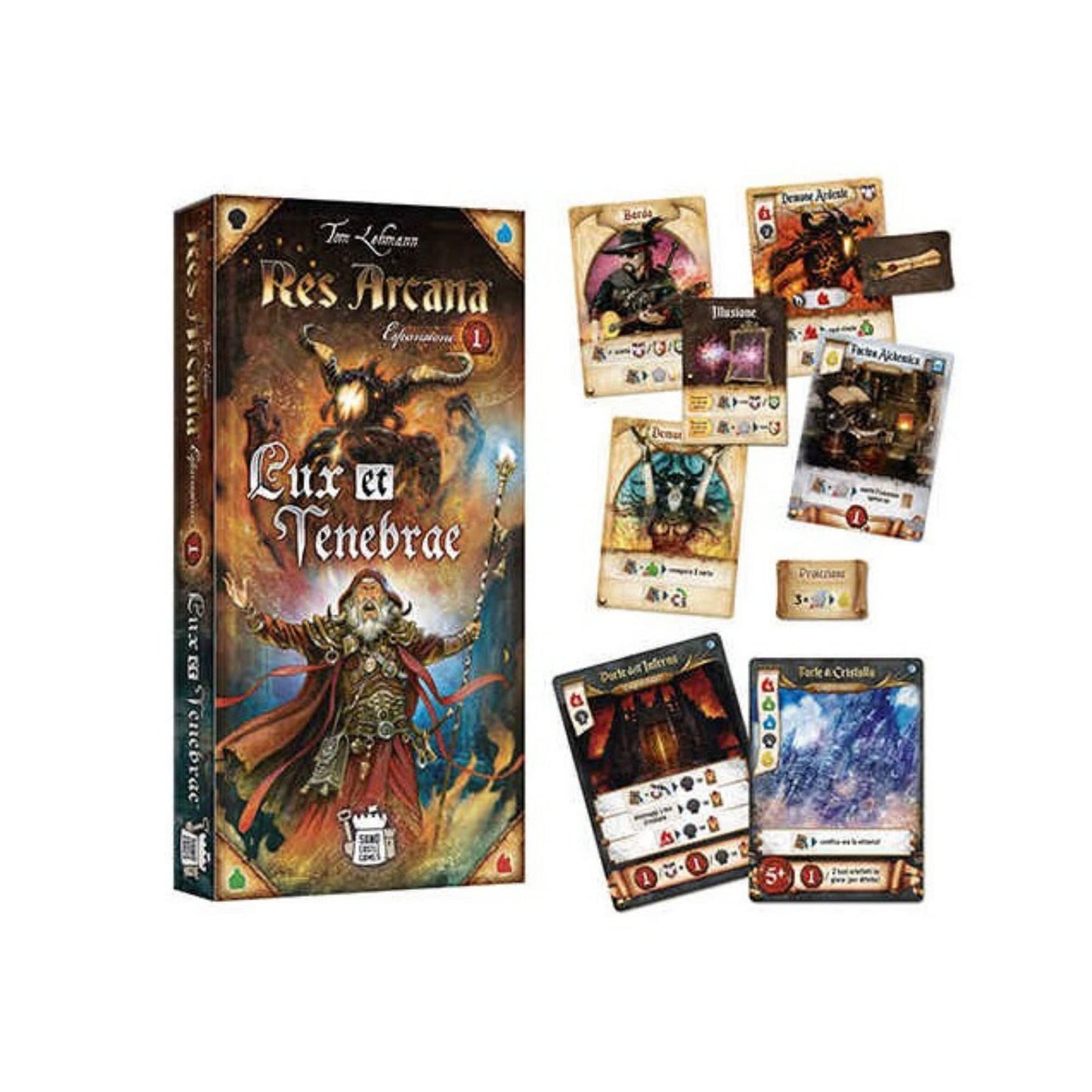 Res Arcana Lux Et Tenabrae Board Game Expansion - Magical Fantasy Adventure Game, Strategy Game For Kids & Adults, Ages 14+, 2-5 Players, 30-60 Min Playtime, Made By Sand Castle Games