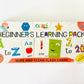 Kyds Play  Beginners Learning Pack Combo Of 3  Alphabets + Numbers + Colours & Shapes, Wipe & Clean Activity Flash Cards, Age: