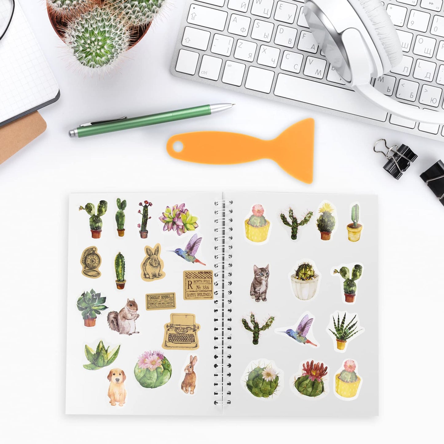 2 Pcs Sticker Book Collecting Album Reusable Sticker Organizer Storage Book For Stickers Collection A5 (64 Pages)
