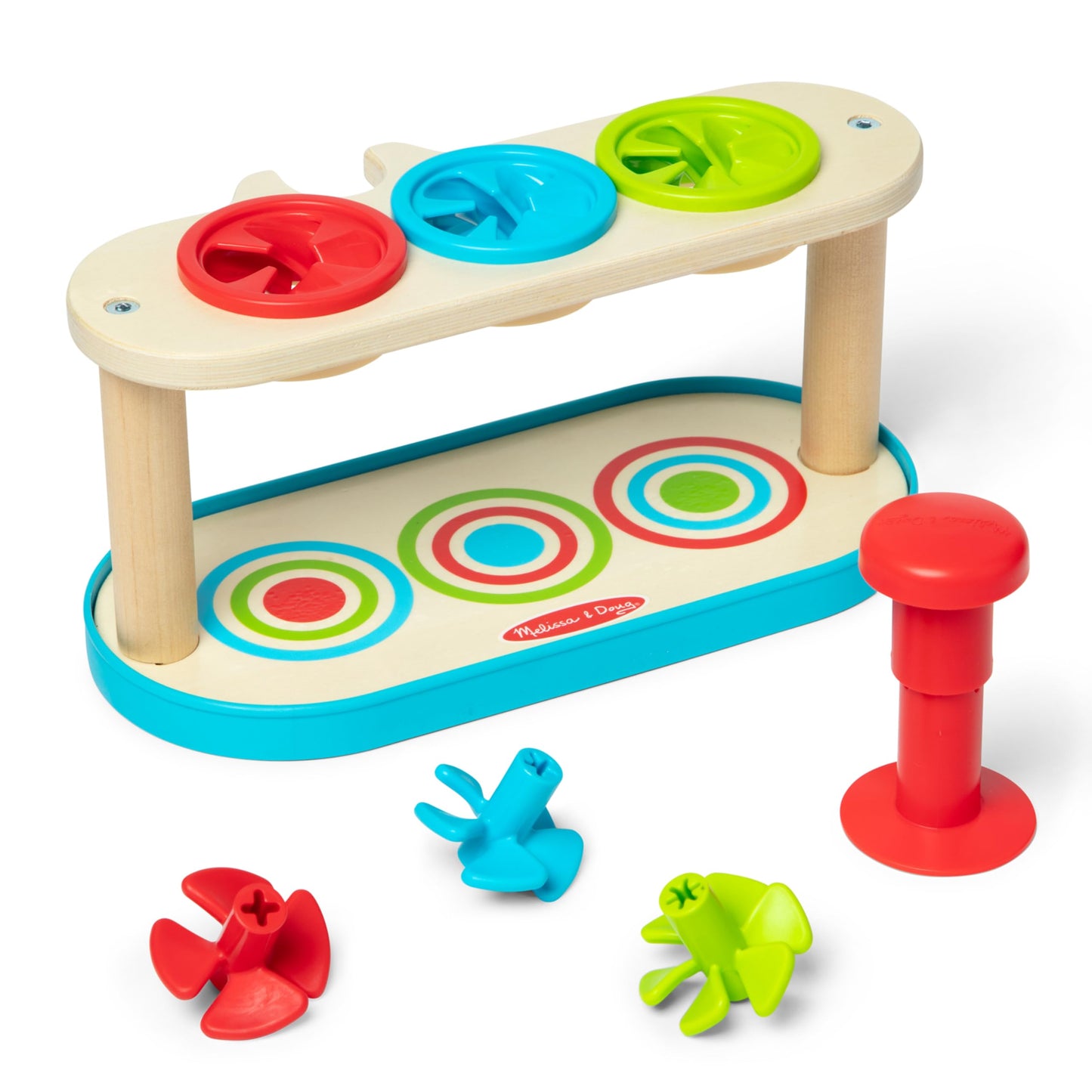 Melissa & Doug Match & Push Spinning Tops Developmental Skills Toy For Girls And Boys 2+ - Fsc Certified