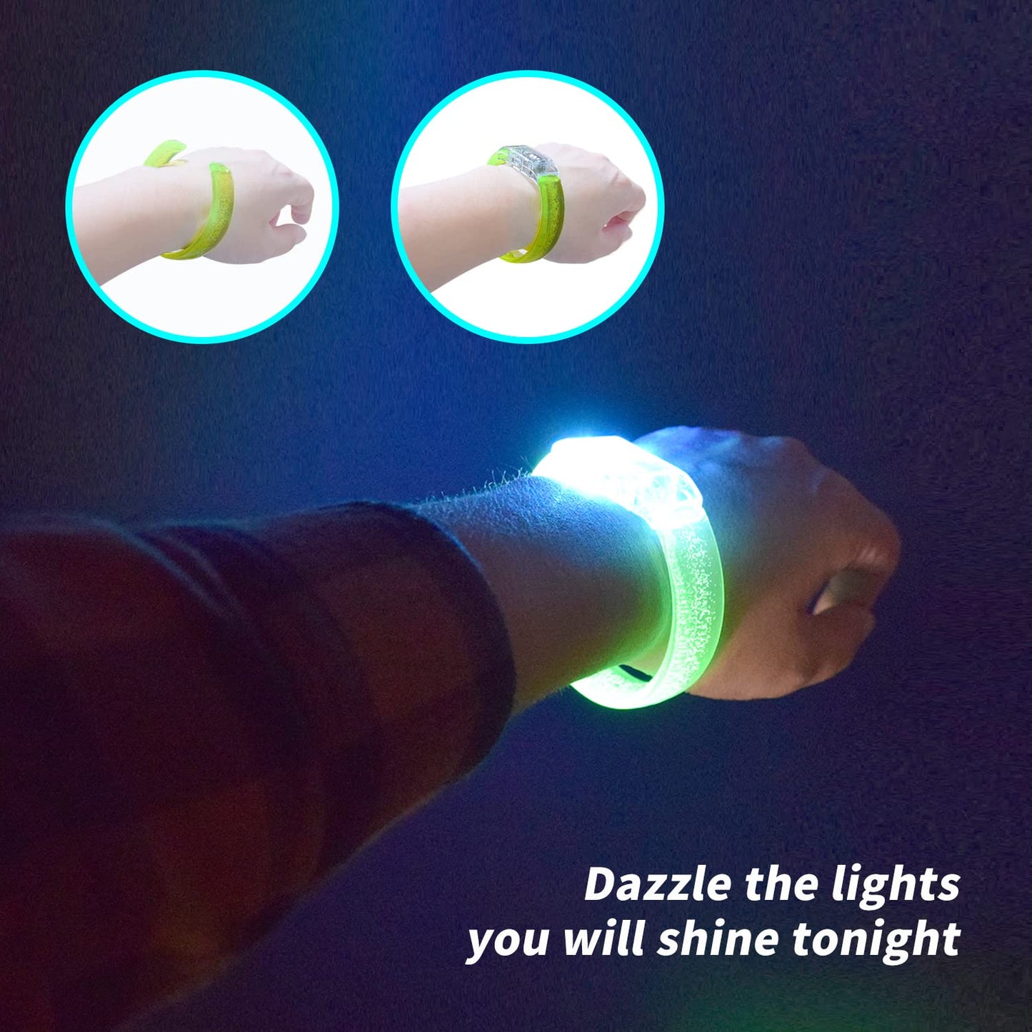 M.best 112pcs Glow Bracelets Glow in The Dark Party Supplies Bracelets Toys for Kids Birthday Halloween Christmas Party Favors