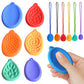 Aokeleilei Fidget Toys Sensory Stone with Lanyard Chain Stocking Stuffers for Kids, 6 Pack Worry Stone for Autism ADHD Teens Anx