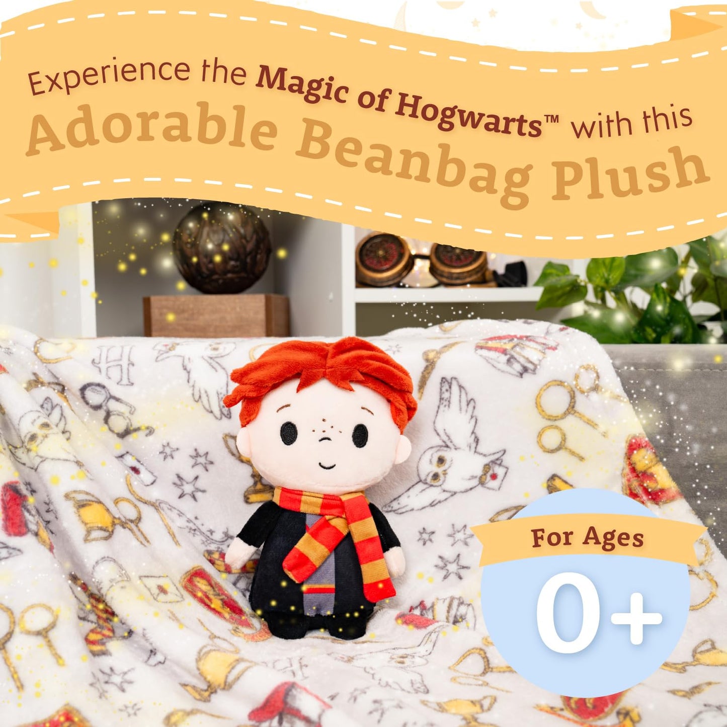 KIDS PREFERRED Ron Weasley Plush Toy, 6" Soft Stuffed Animal for Kids, Multi-color, Perfect Gift for Toddlers