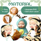 Woozettn 6 Pcs Mini Baby Dolls,4 Inch Realistic Small Baby Doll Toys With Animal Clothes,Cute Tiny Babies Gifts For Girls Kids Baby Shower Easter Basket Valentine