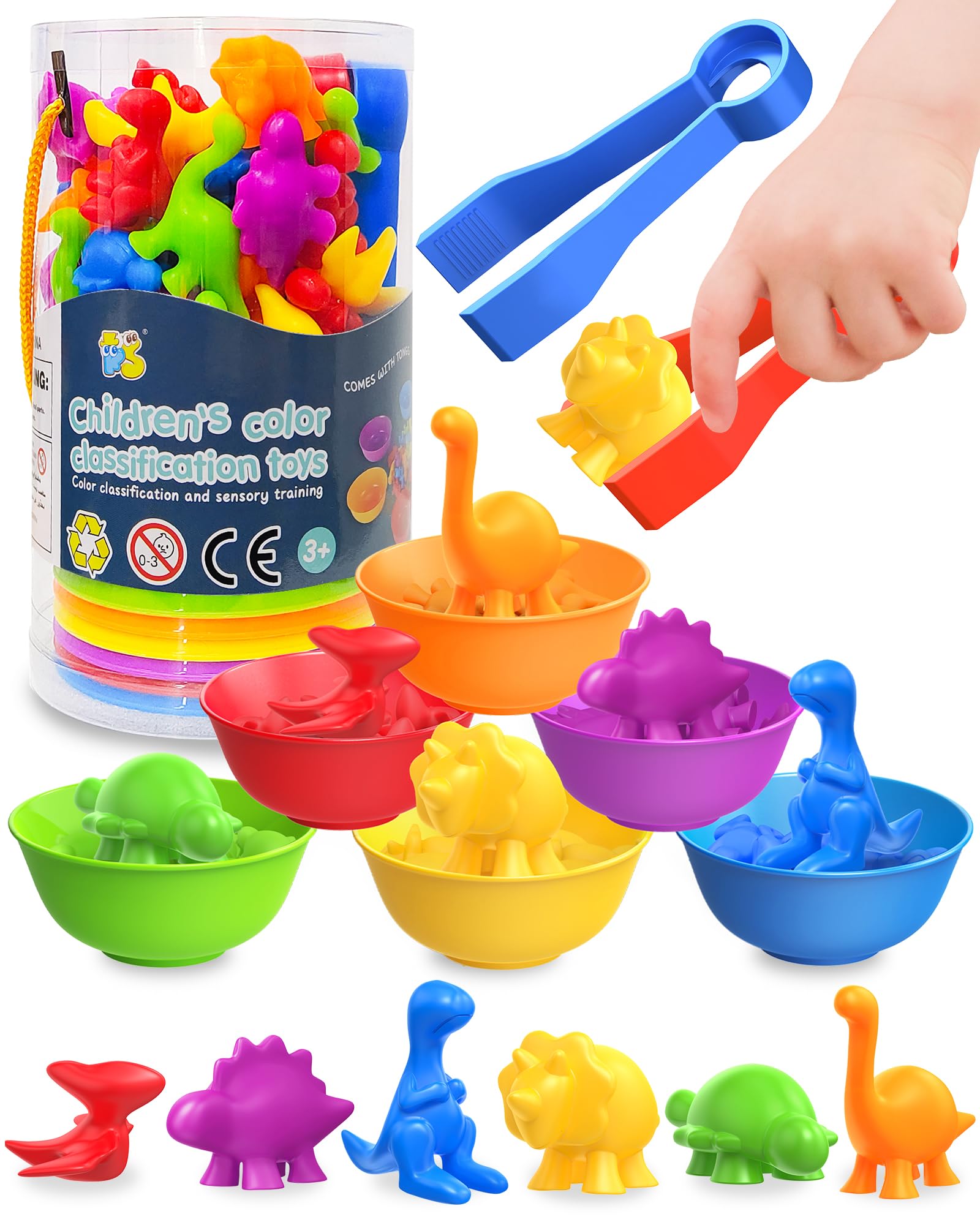 Counting Dinosaurs Montessori Toys For 3 4 5 Years Old Boys Girls, Preschool Learning Activities Sensory Toys Gifts For Kids Tod