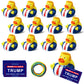 12 Pcs Donald Trump Rubber Ducks With Card, Update Trump Ducks For Jeeps For President, Jeep Duck Baby Bath Toy With Trump Theme